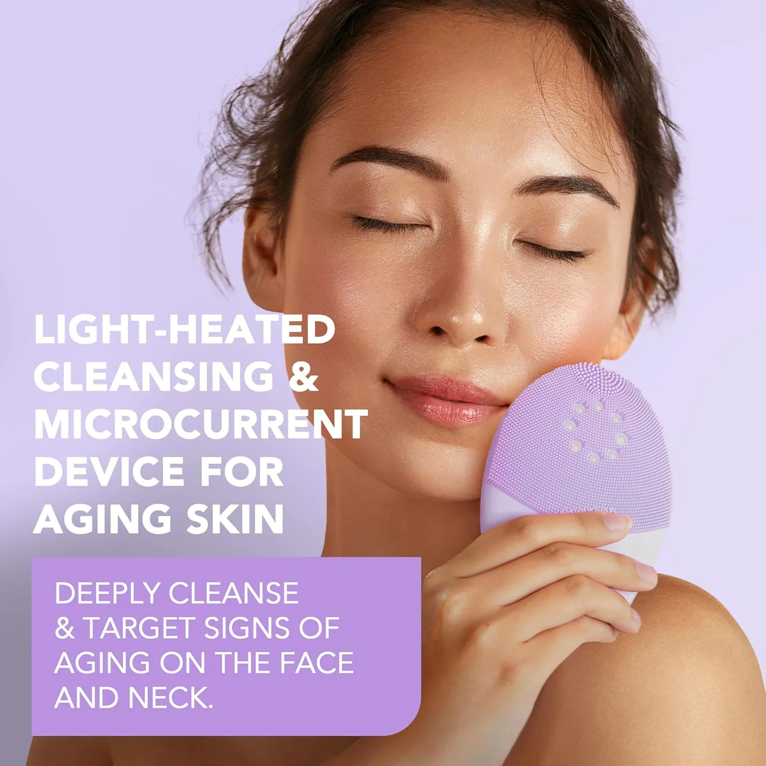 Щетка для очищения лица FOREO Luna 4 Plus - Глубокое термоочищение с красным светом - Антивозрастной микротоковый прибор для лица - Для чувствительной кожи 1 штука, Sensitive Skin — фото 2