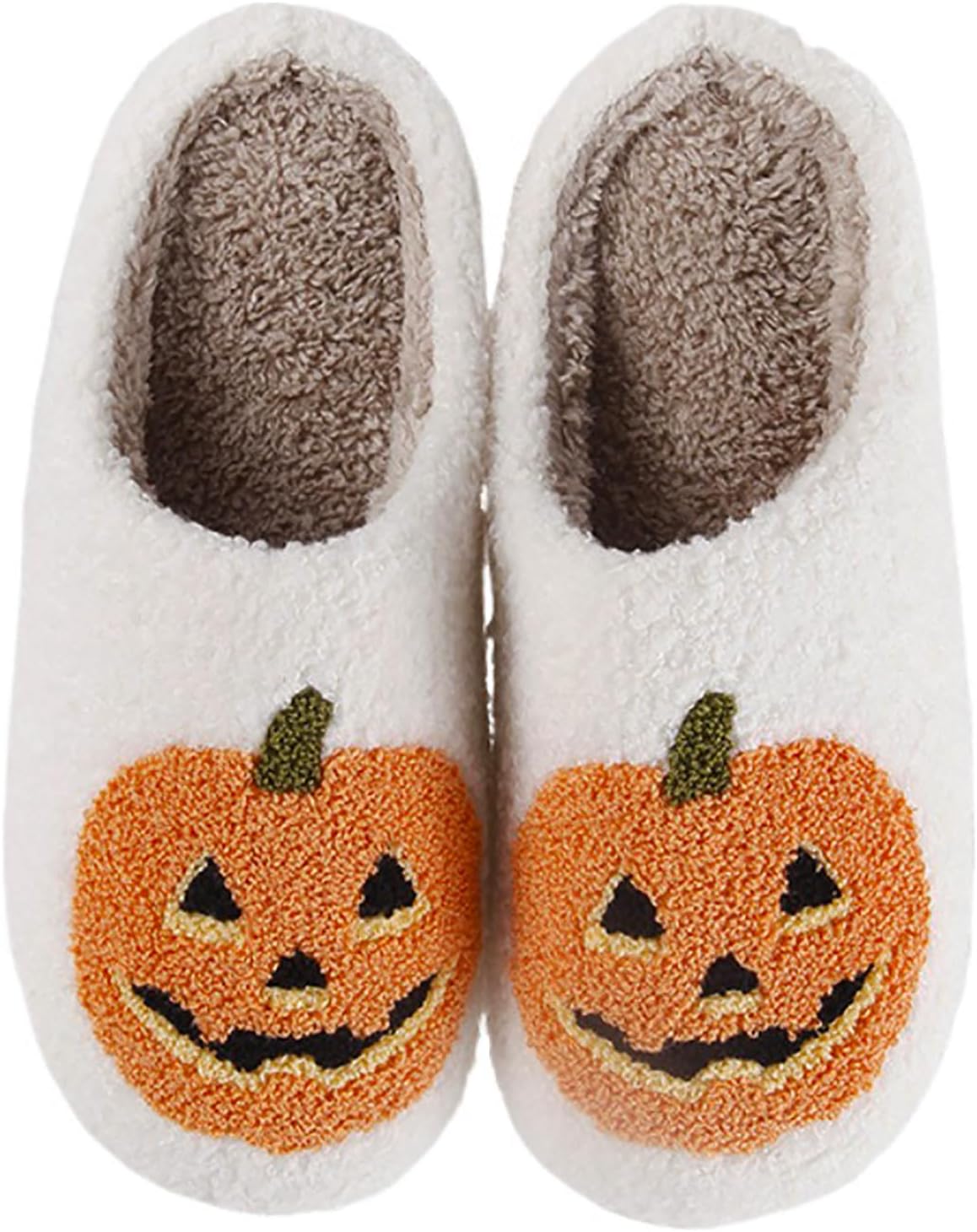 

Женские и мужские тапочки TSUWP с тыквой на Хэллоуин, плюшевые теплые тапочки-фонари, для дома и улицы, с мемори-пеной, зимняя обувь для дома, A-pumpkin