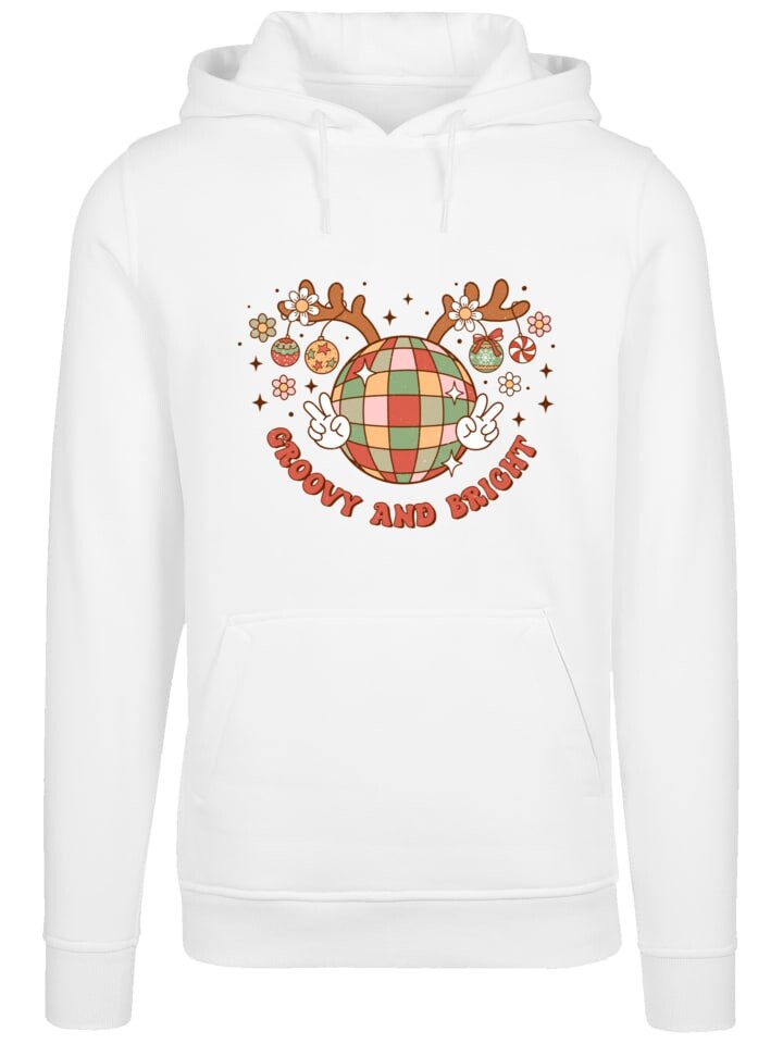 

Пуловер F4NT4STIC Hoodie Groovy And Bright Christmas Disco Deer, белый