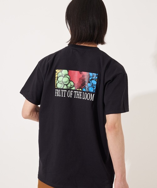

Футболка с принтом на спине, унисекс FRUIT OF THE LOOM, черный