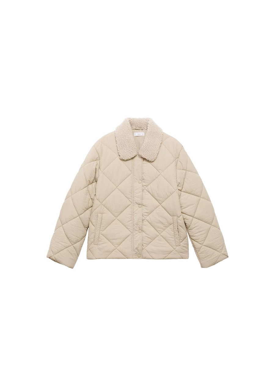 

Зимняя куртка MANGO TEEN, бежевый