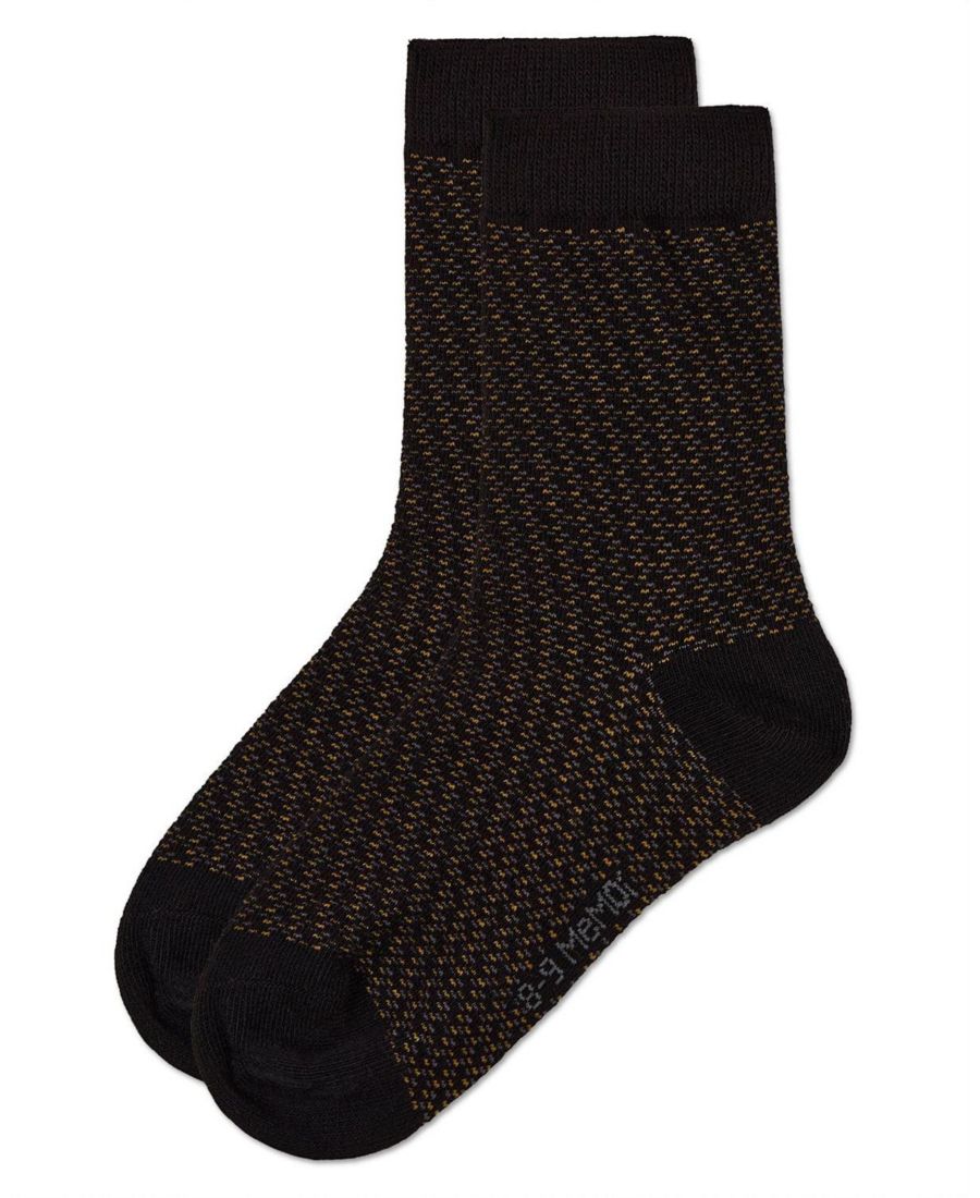 Детские двухцветные носки Dashline Crew Socks MeMoi, Black — фото 3