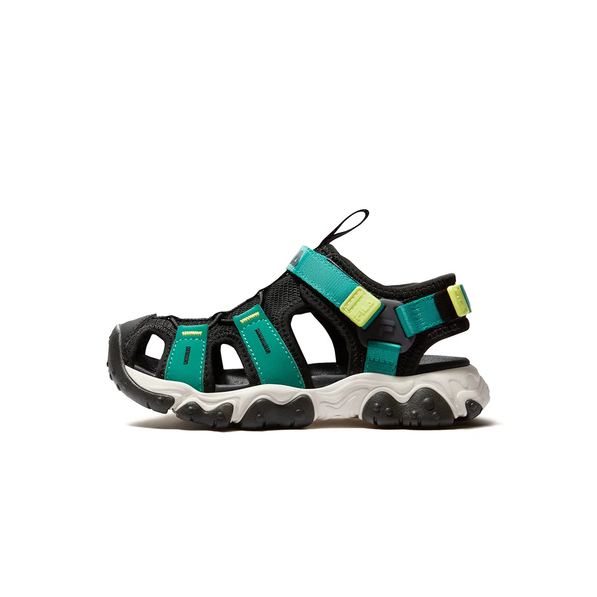 Сандалии FILA KIDS Fluid 5 Fabric Low Top черные/темно-зеленые