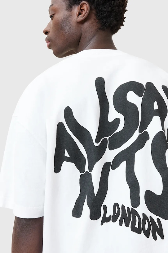 Футболка AllSaints Orlando Logo Print Oversized, белый — фото 3
