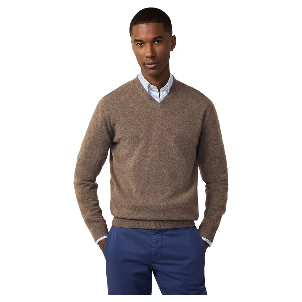 

Свитер Façonnable Fm700344 Cashmere v neck, коричневый