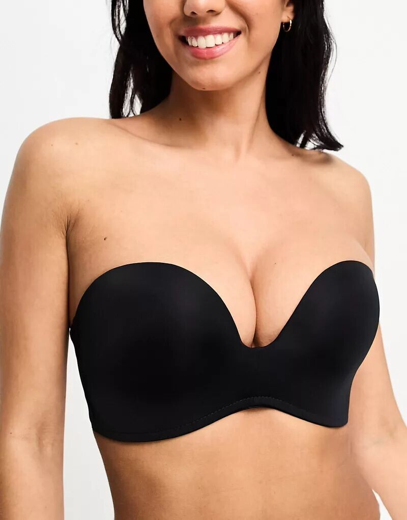 

Черный бюстгальтер без бретелек Wonderbra Ultimate