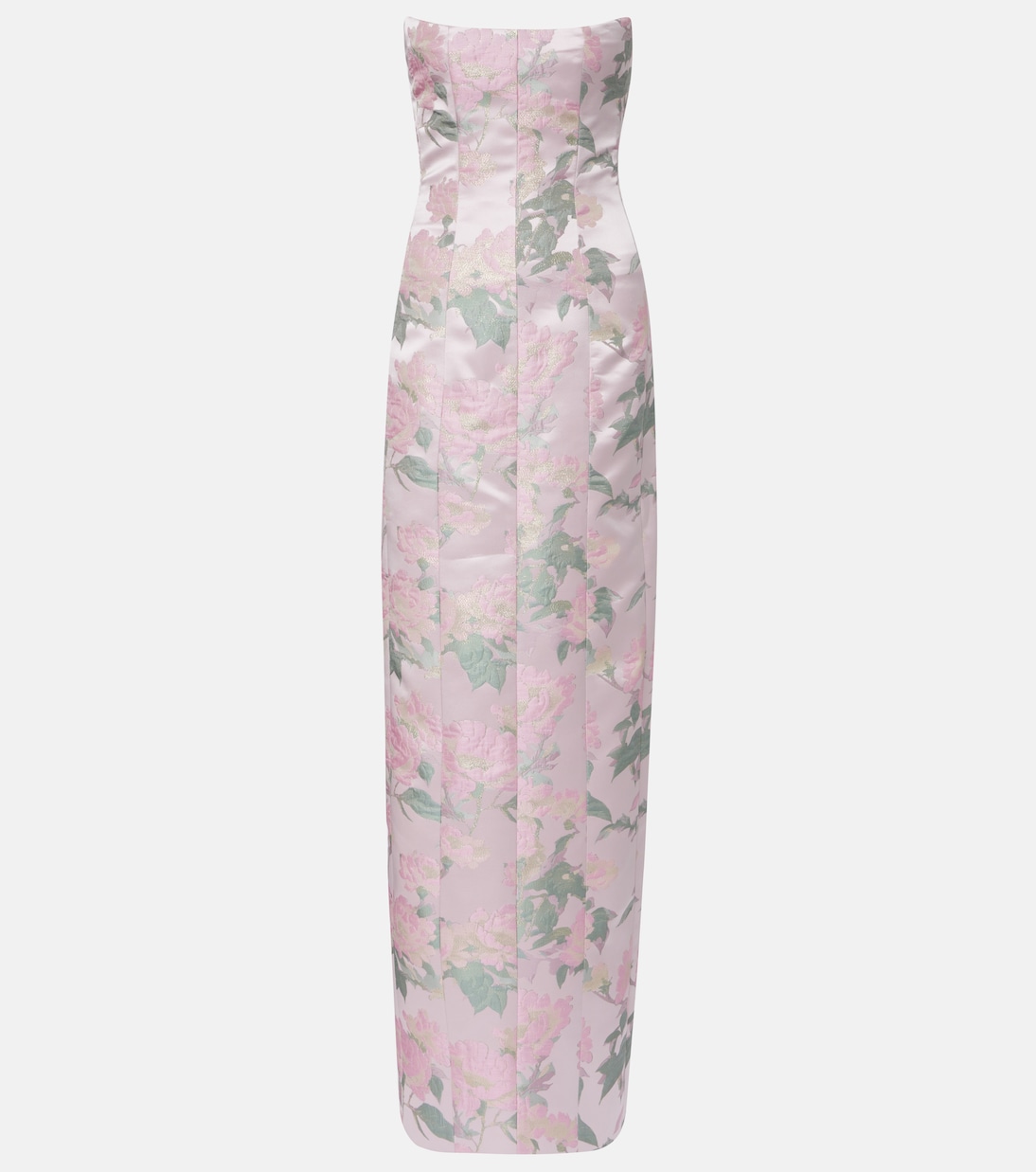 

Платье-корсет из парчи с цветочным принтом в одесском стиле Markarian, Light Pink