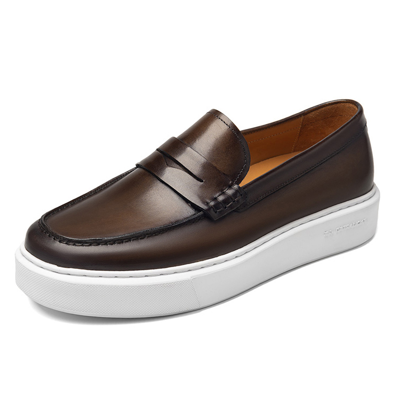 

Bansley Мужские повседневные кеды низкие белый/кофе/коричневый - кофе, цвет Coffee