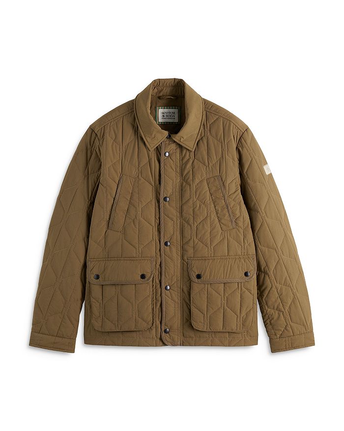 

Стеганое пальто с геометрическим узором Scotch & Soda, зеленый