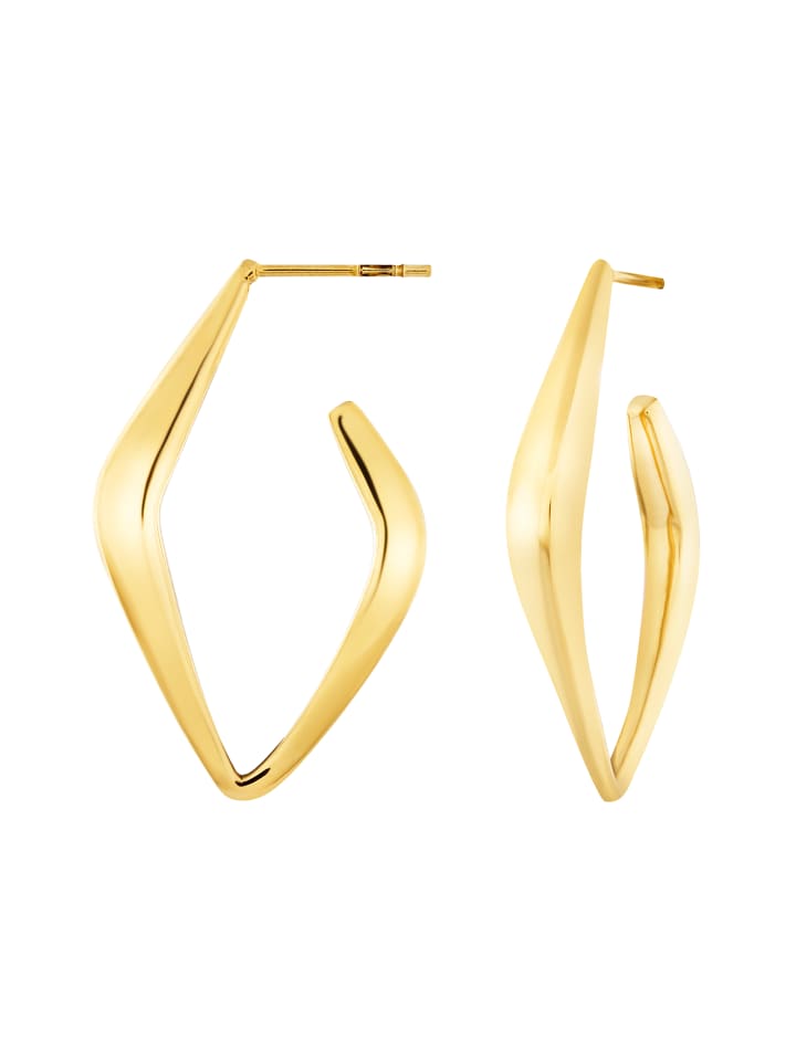 

Золотая удлиненная серьга Breil