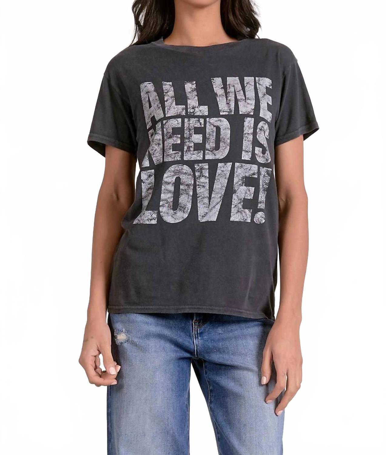 

Футболка All We Need Is Love с коротким рукавом в сером цвете ELAN, серый