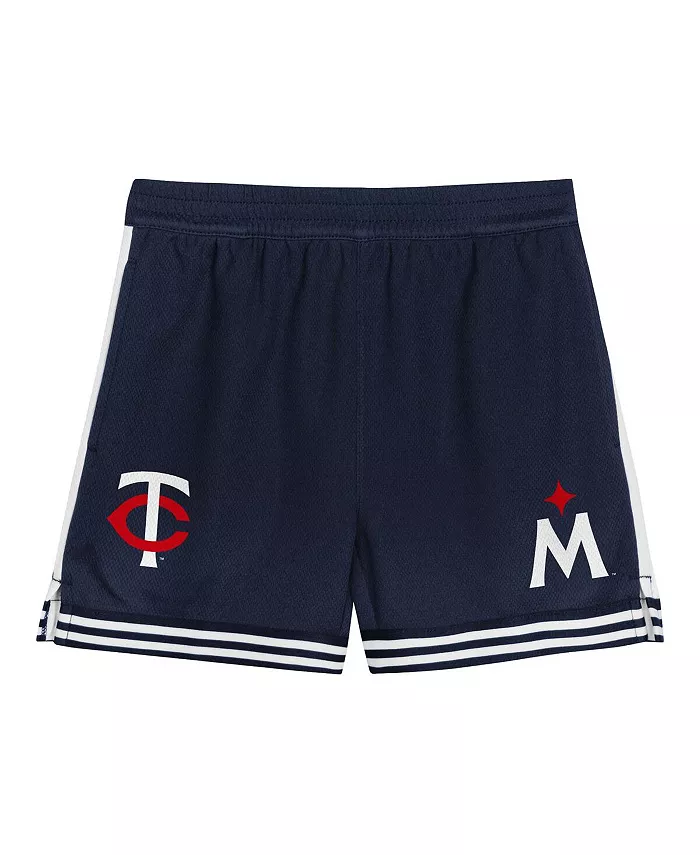 Детский комплект из футболки и шорт Minnesota Twins Pinch Hitter Infielder в красно-синем цвете Outerstuff — фото 4