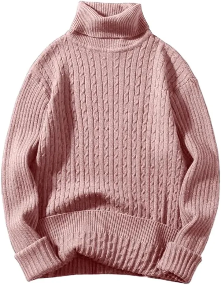 

Мужской свитер с длинным рукавом Slim Fit вязаный водолазка