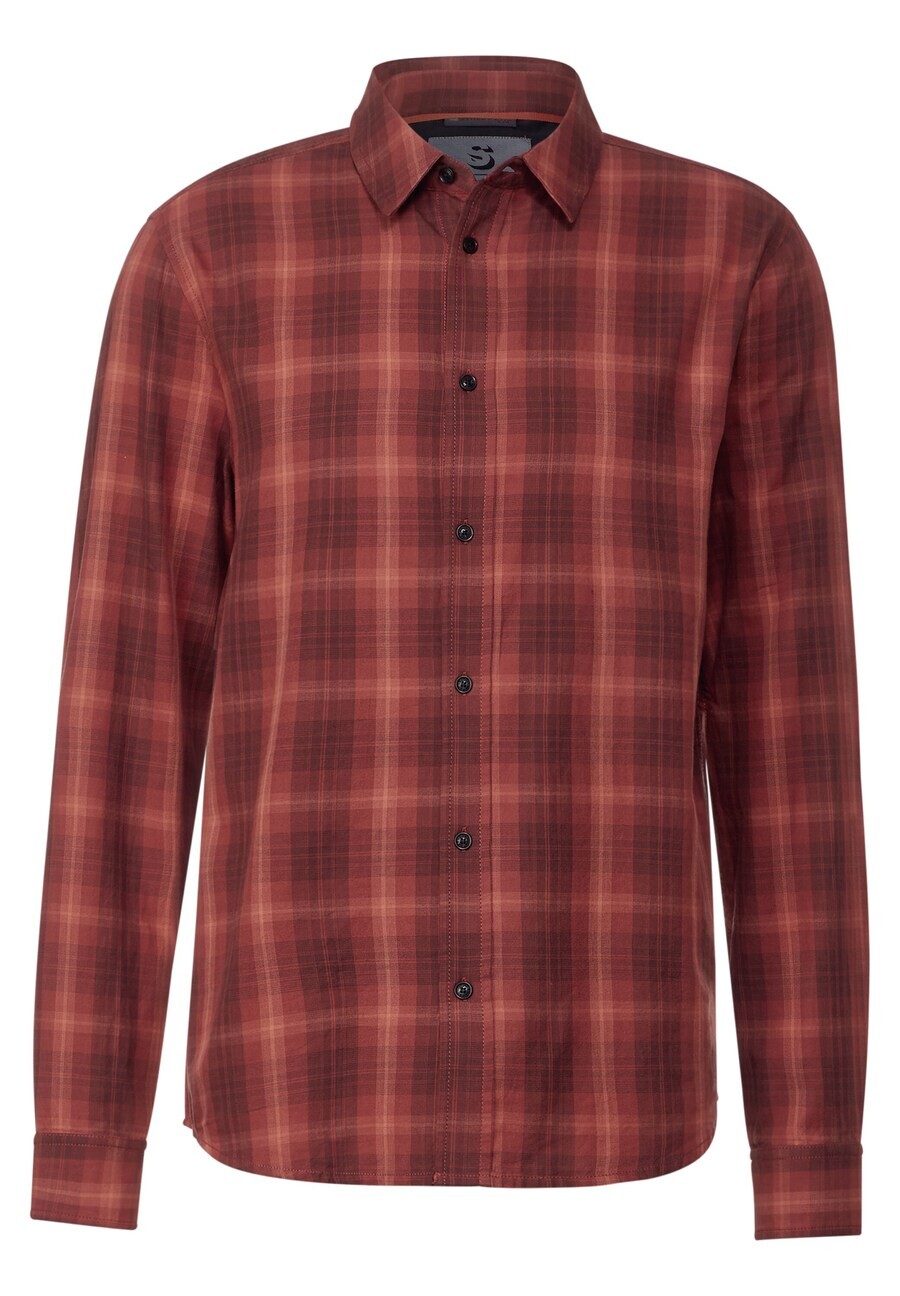 

Клетчатая рубашка Street One MEN Regular fit Button Up Shirt, цвет rusty red