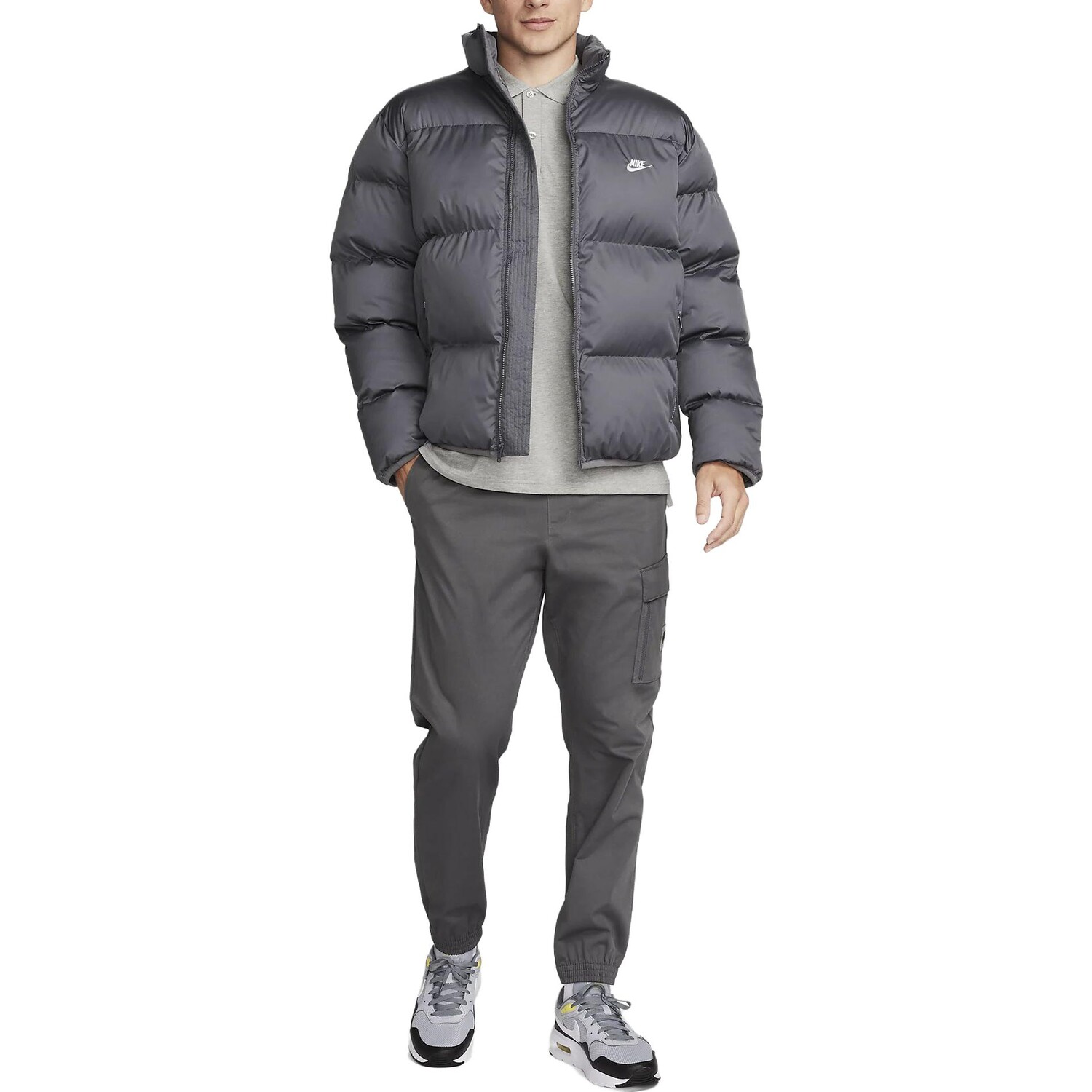 Куртка мужская железно-серая Nike, серый — фото 3