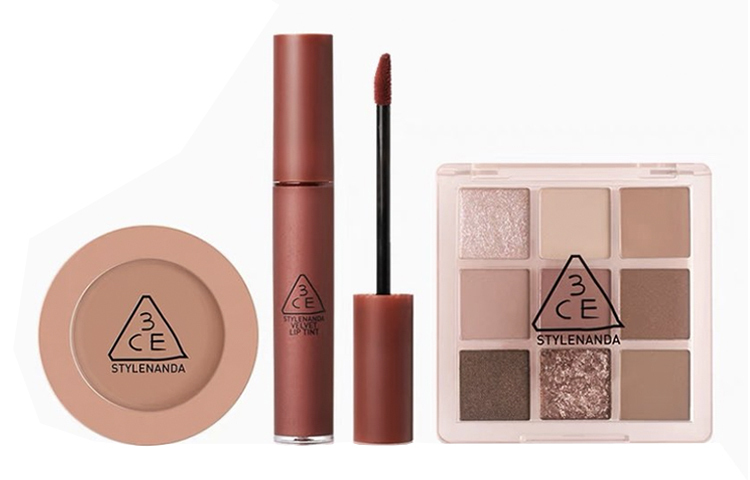 

Премиальный мягкий и полупрозрачный набор макияжа против старения Velour Matte Metallic из трех предметов 3CE