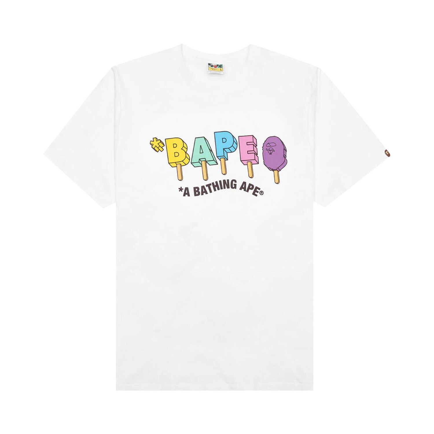 

Футболка BAPE Popsicle, Белая, Белый, Футболка BAPE Popsicle, Белая