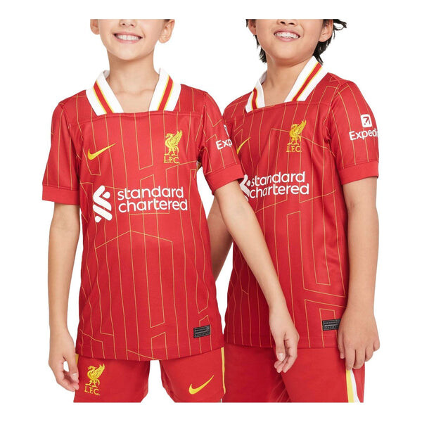 

Спортивная футболка dri-fit liverpool fc 2024/25 stadium home jersey 'gym red' Nike, красный
