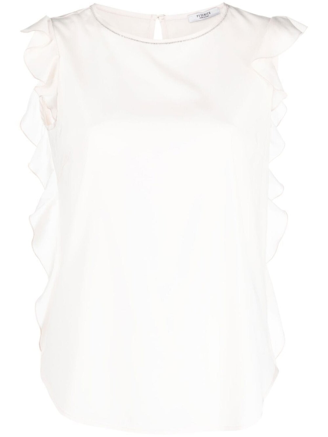 

Peserico ruffle-trim sleeveless blouse, розовый