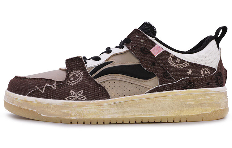 

Кроссовки Lining Skateboarding Low-top, коричневый/черный/белый/темно-красный