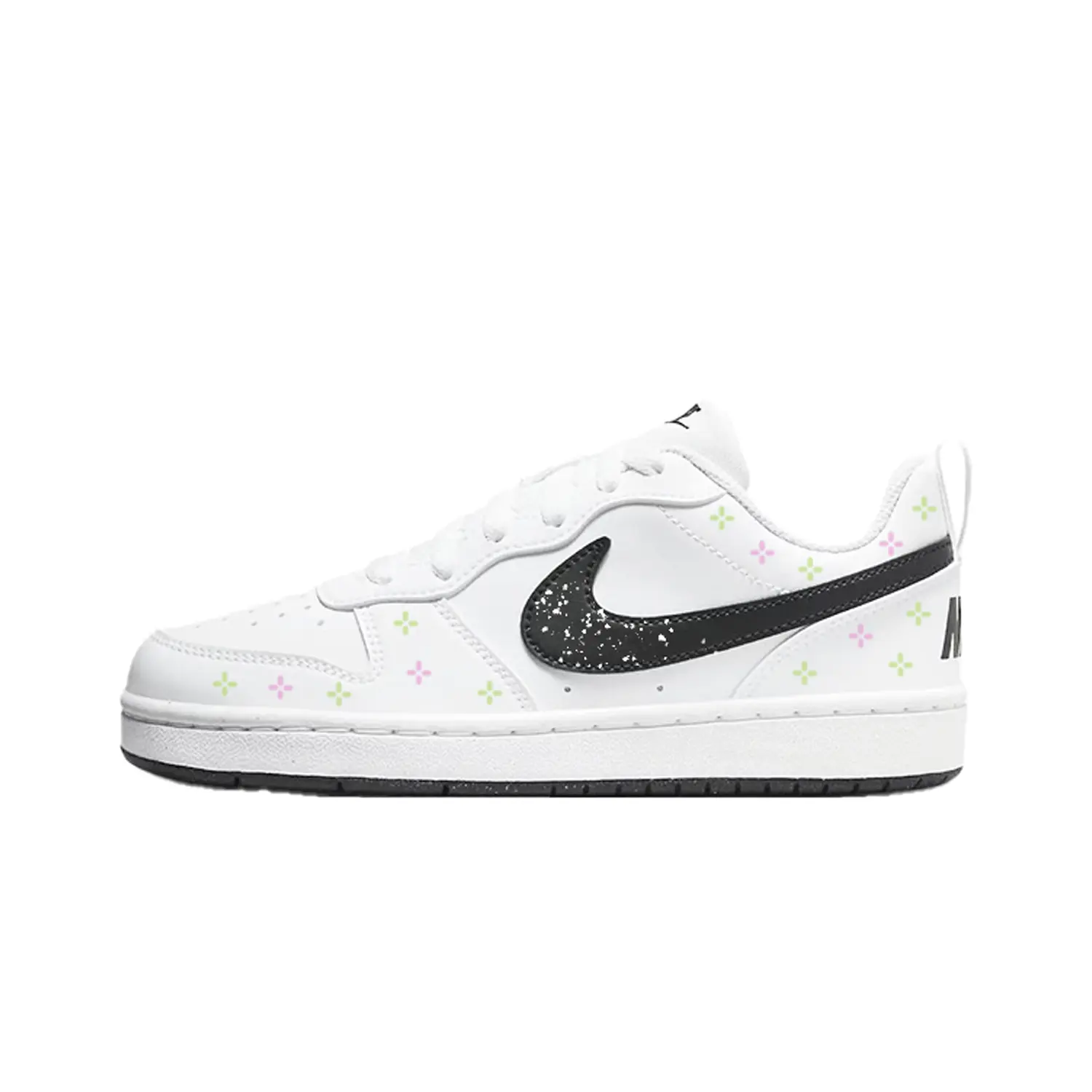 

Court Borough Ink Dot Flower Trace Synthetic Leather Abrasion Resistant Slip Resistant Low top Nike, розовый