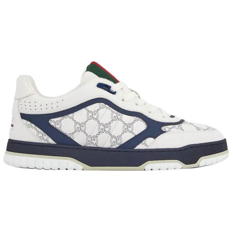 GUCCI Кроссовки для скейтбординга Re Web Low Top мужские белые синие — фото 2