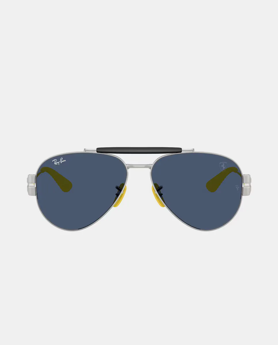 

Унисекс овальные металлические солнцезащитные очки Ray-Ban, серебряный