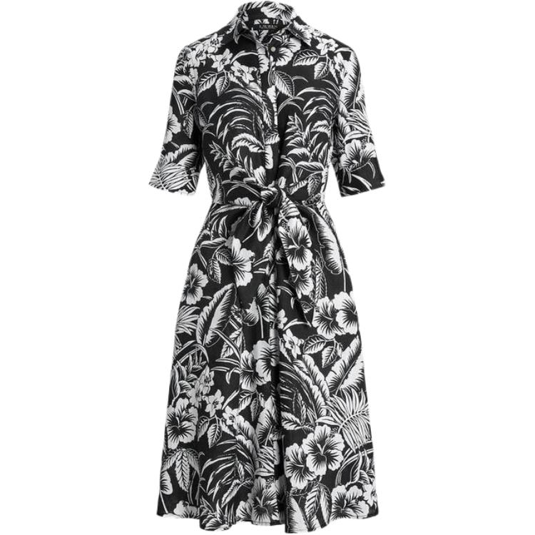 

LAUREN RALPH LAUREN Платье с короткими рукавами, женское, черное