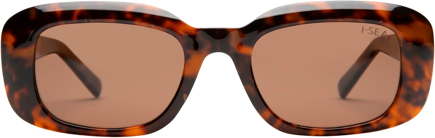 

Солнцезащитные очки I-SEA MARGOT, прямоугольная оправа, поляризованные линзы, защита от УФ-излучения, легкие, доступны в нескольких цветах, Tort / Brown Polarized Lens