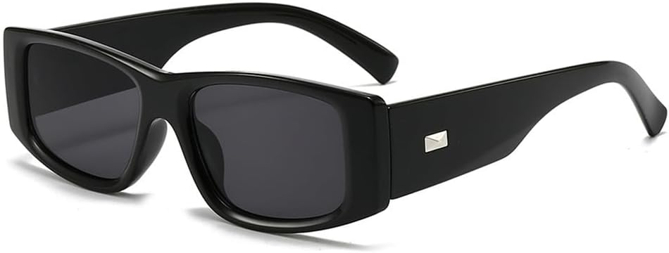 

Солнцезащитные очки Rivet Summer Retro в маленькой оправе с защитой от УФ-излучения UV400, женские, в стиле ретро-панк, прямоугольные, солнцезащитный козырек VFDHN, Black