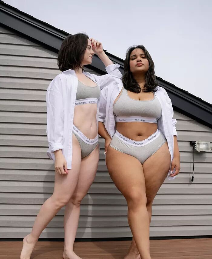 Женский современный хлопковый бюстгальтер без косточек F3785 Calvin Klein, серый — фото 3
