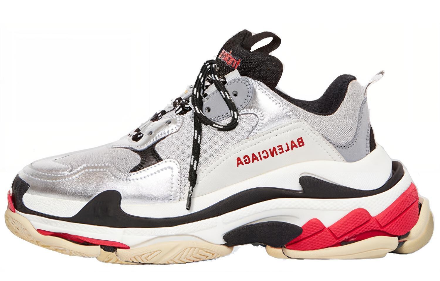 

Мужские кроссовки Balenciaga Triple S, серебристый/черный/красный