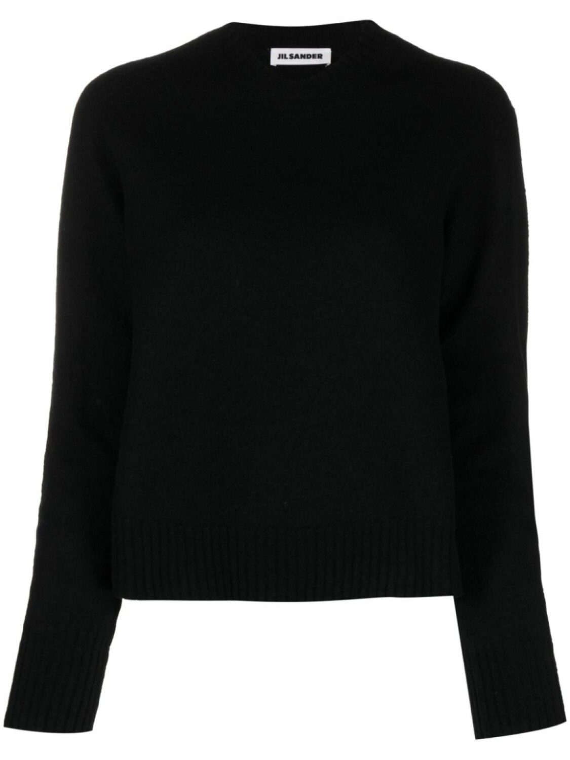 

Jil Sander шерстяной джемпер с круглым вырезом, черный