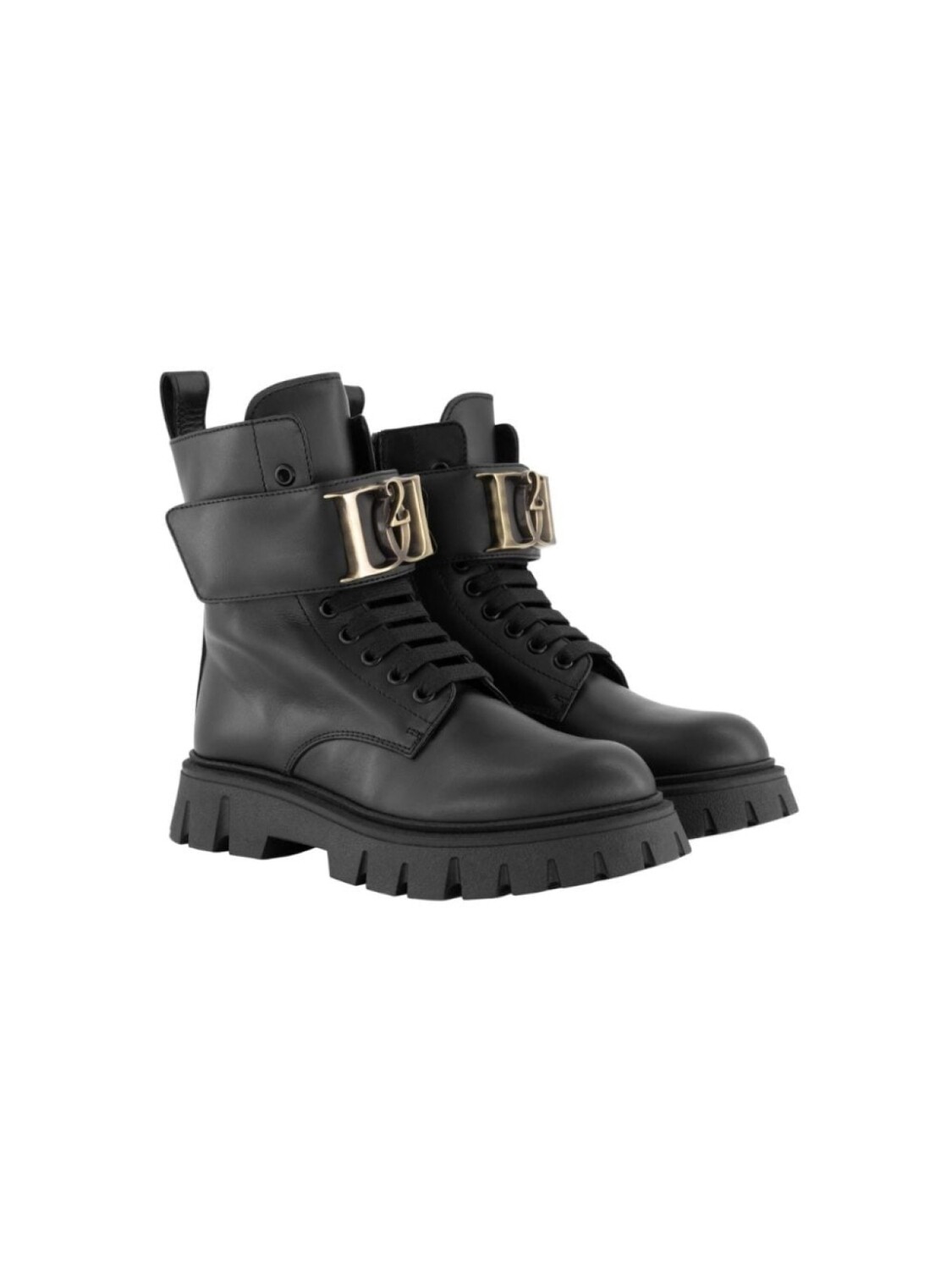 

Ботильоны DSQUARED2 KIDS с логотипом на бляшке, черный