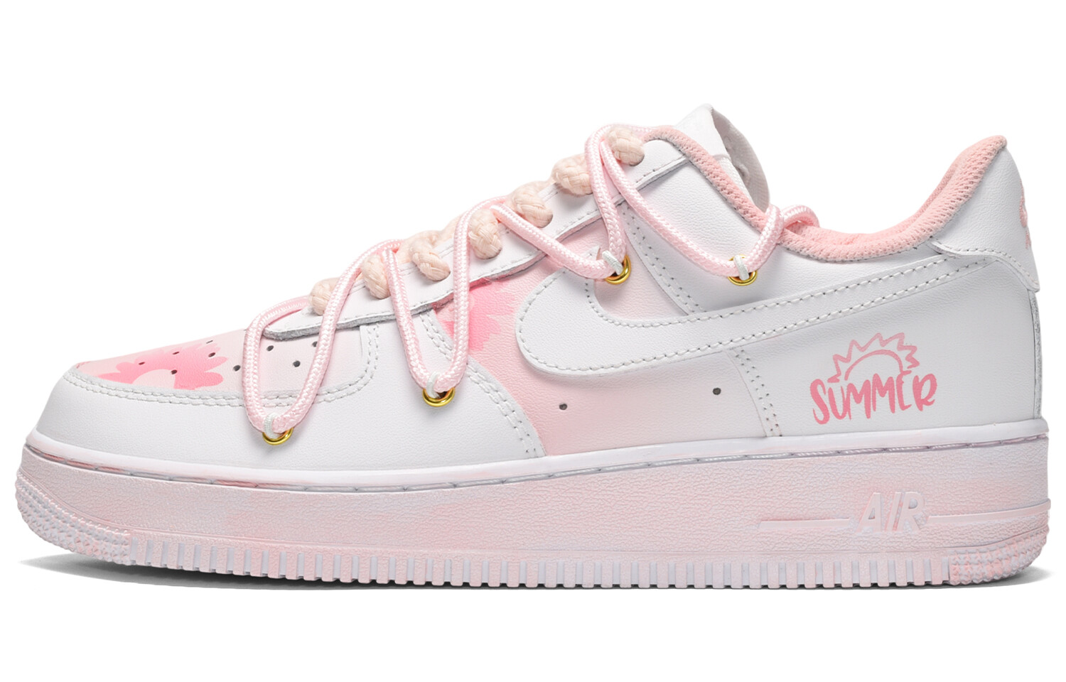 

Кроссовки Nike Air Force 1 Skateboard Shoes Men Low-Top White Pink