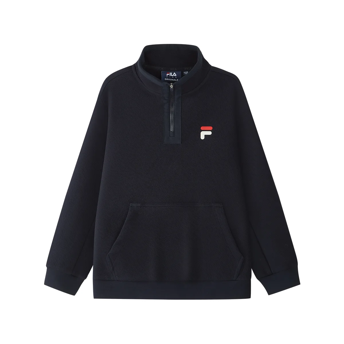 Свитшот с воротником стойкой и молнией, свободный, детский FILA KIDS, P-NV Legend Blue