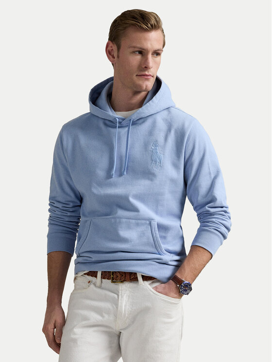 

Свободный крой толстовки 710936510008 Polo Ralph Lauren, голубой