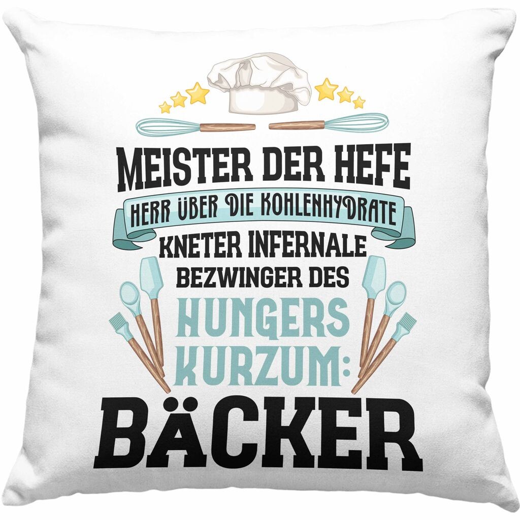 

Trendation - Декоративная подушка пекарь с наполнителем 40х40 с надписью подарок пекарю мужчинам женщинам (розовый)