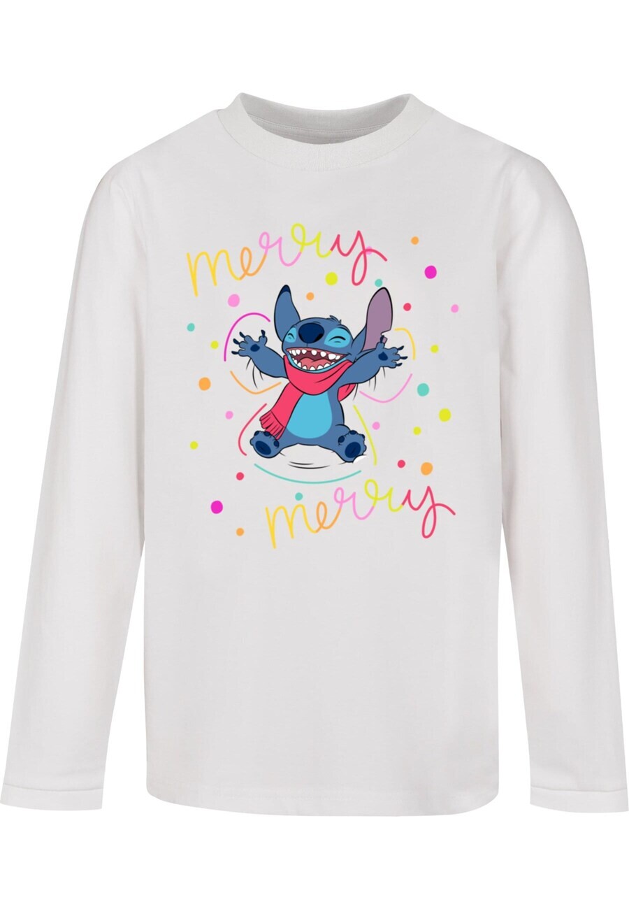 

Лонгслив ABSOLUTE CULT Shirt Lilo And Stitch - Merry Rainbow, белый