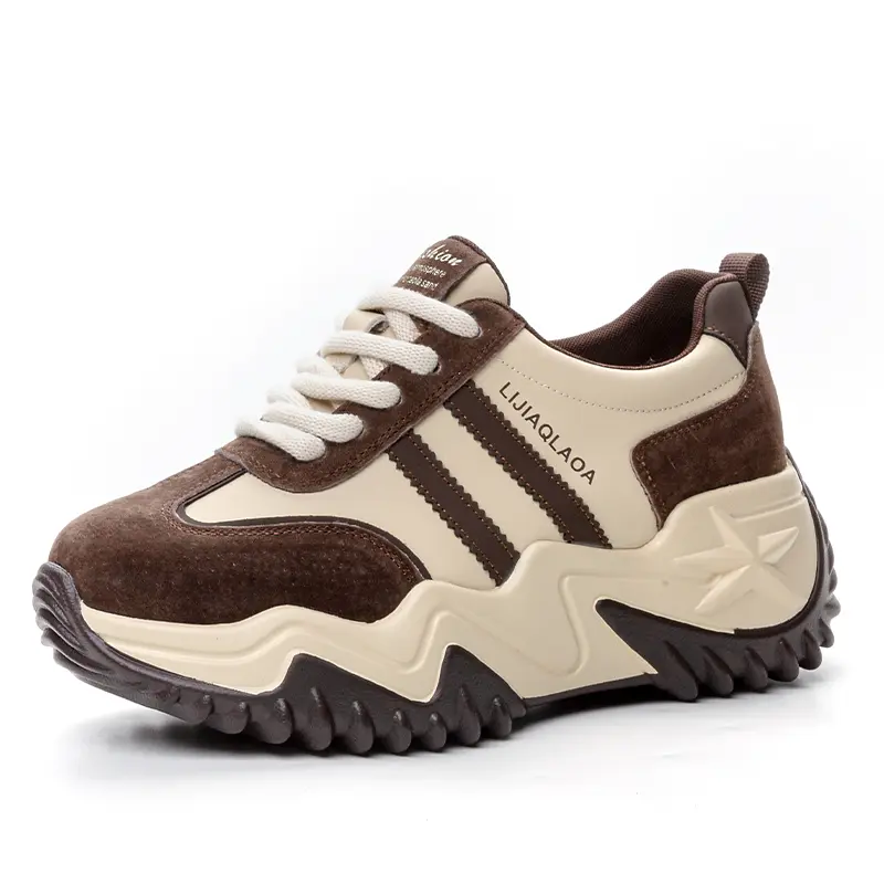 

Кроссовки NRDROFFICIAL Chunky Sneakers Women's Low-Top, Бежевый, Кроссовки NRDROFFICIAL Chunky Sneakers Women's Low-Top