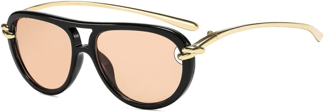 

Винтажные солнцезащитные очки с узлом на дужках для женщин, модные, с градиентным черным покрытием, элегантные, для вождения, с защитой от УФ-излучения UV400 VFDHN, 68357-c3