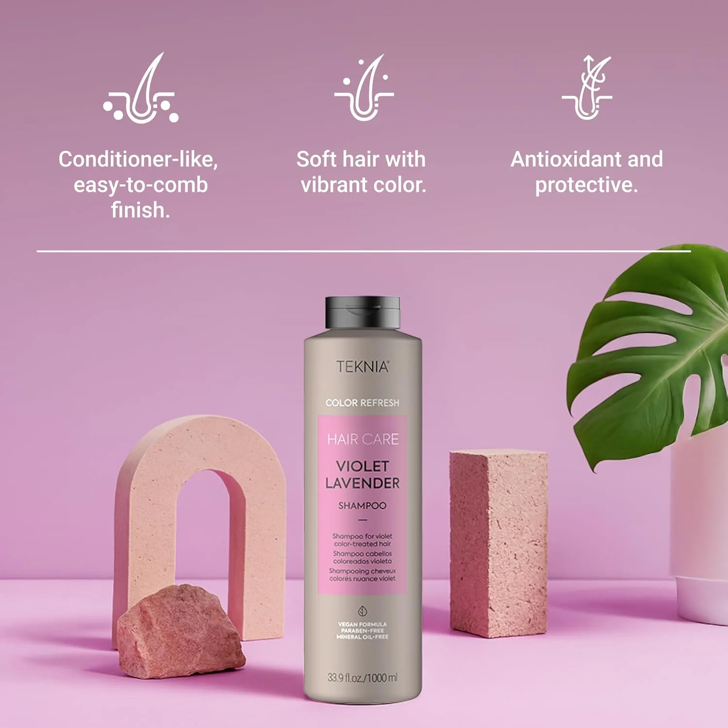 LAKMÉ Teknia Violet Lavender Color Refresh Shampoo, Color Depositing Shampoo for Purple Hair, 33.8 Fl Oz — фото 3