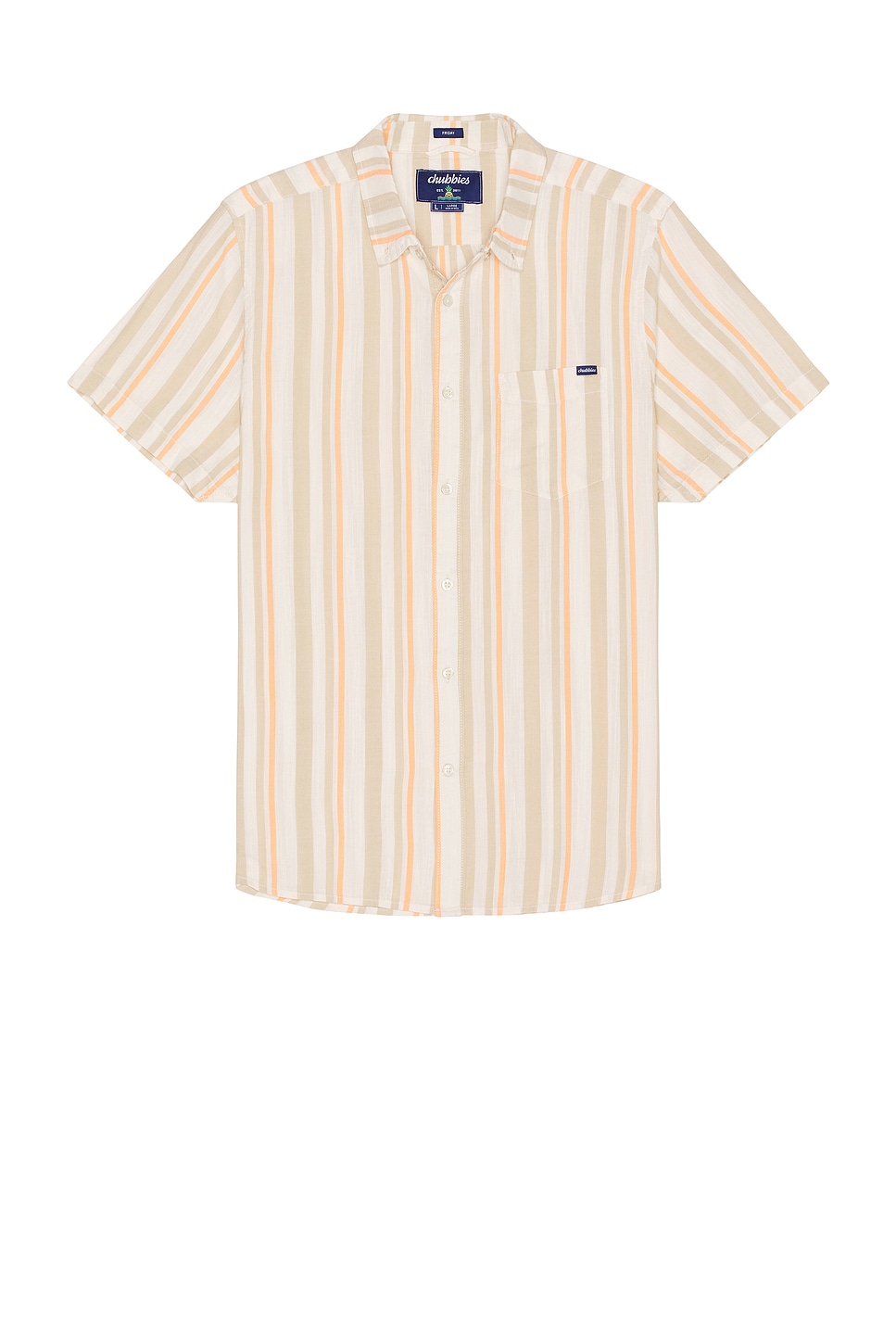 

Рубашка на пятницу с принтом "Социальное мороженое" Chubbies, light khaki