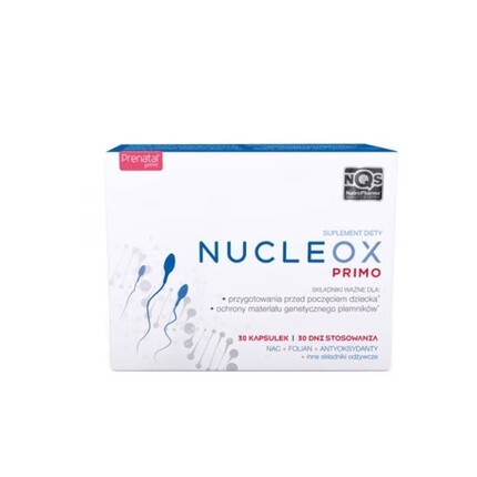 

Капсулы Nucleox Primo 30 для мужской фертильности и репродуктивных функций Nutro Pharma