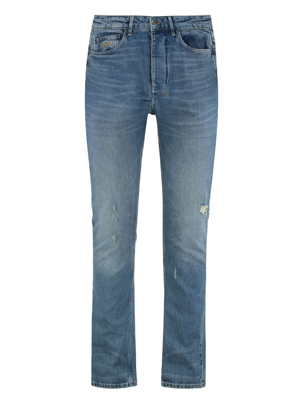 

Джинсы с эффектом потертости Ksubi, синий