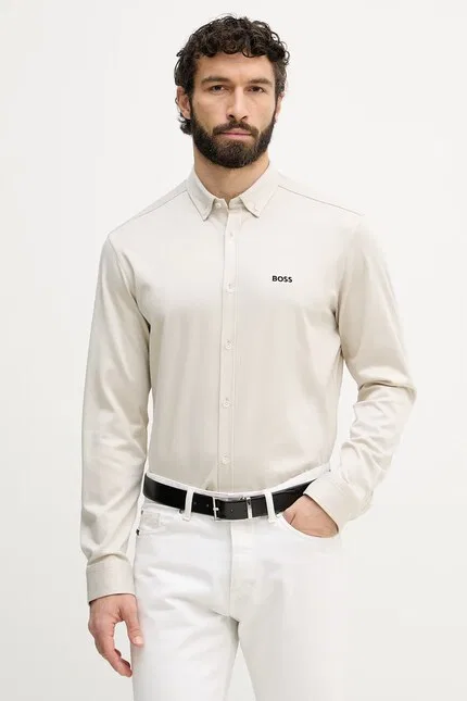 Рубашка классическая ST_Motion BOSS Green, бежевый