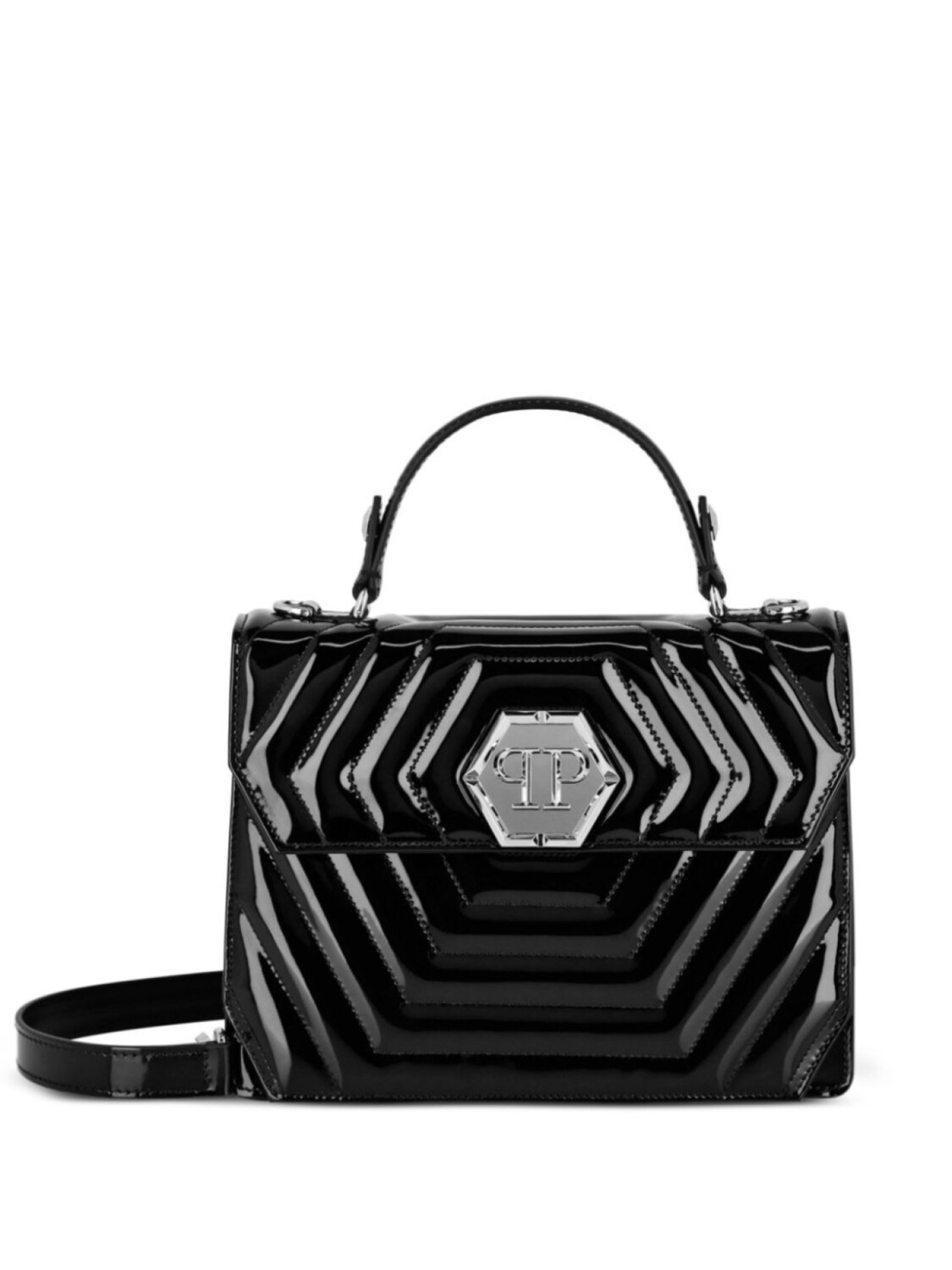

Philipp Plein стеганая сумка-тоут Hexagon, черный
