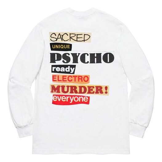 

Футболка ss20 back alphabet long sleeves white Supreme, белый