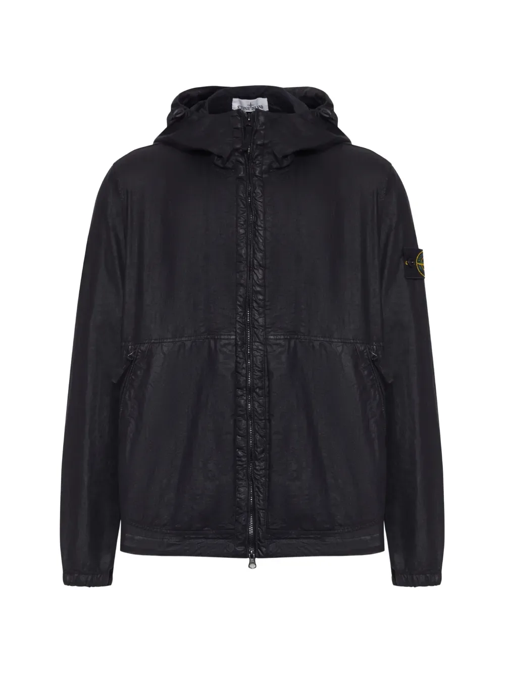 Куртка на молнии с капюшоном Stone Island, черный