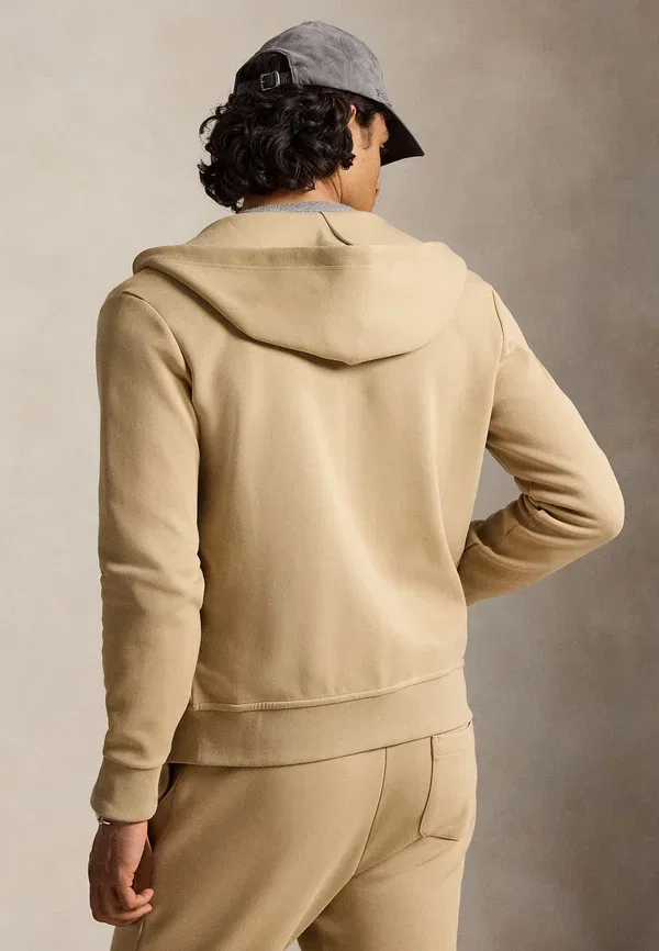 Толстовка с капюшоном на молнии Double Knit Full Zip, Polo Ralph Lauren, цвет винтажный хаки — фото 3